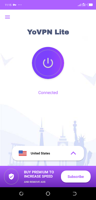 YoVPN-LITE, The Free fastest and most secured VPN Capture d'écran 0