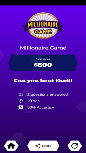 Millionaire Game - Trivia Quiz Ảnh chụp màn hình 0