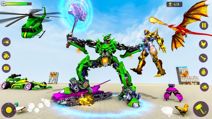 Heli Robot Car Game:Robot Game Tangkapan skrin 2