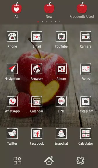 Heart Apple Theme +HOME Ekran Görüntüsü 1