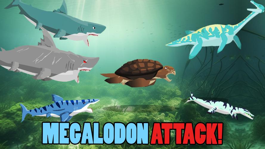 Megalodon Fights Sea Monsters Captura de tela 0
