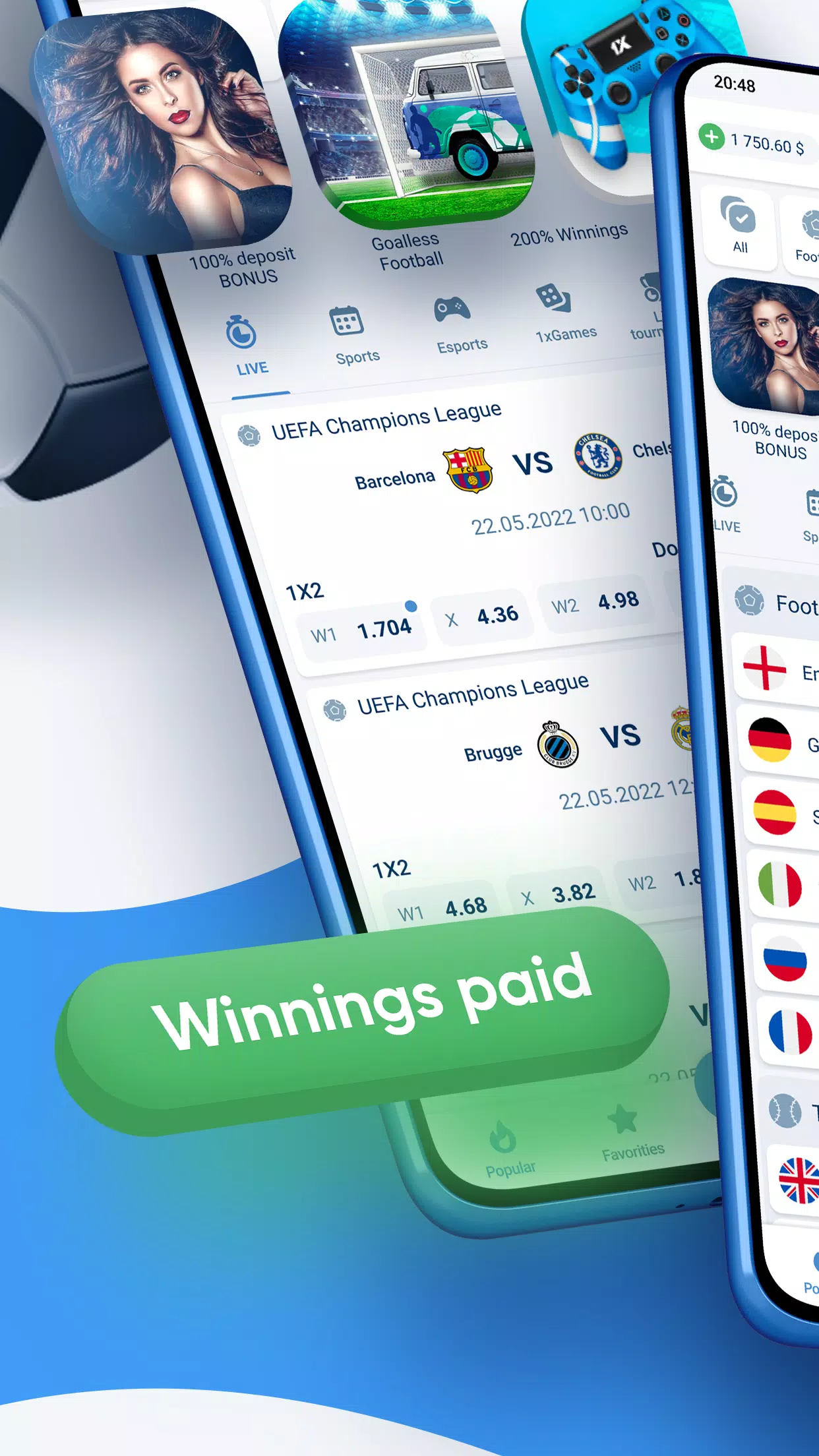 1xBet ﹣Sports Betting Captura de pantalla 1