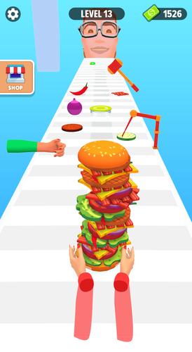 Burger Stack Run Game Ekran Görüntüsü 3