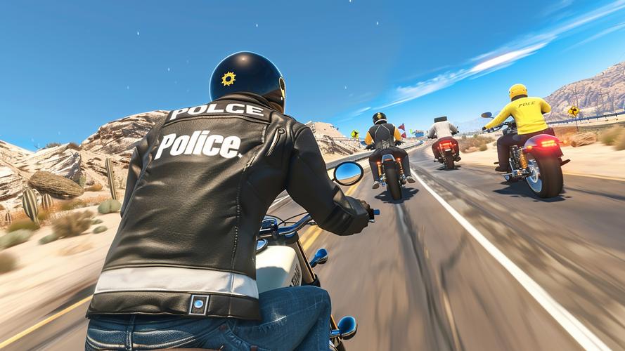 Police Bike Pursuit Highway Ekran Görüntüsü 1