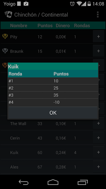 Continental Rummy Captura de pantalla 1