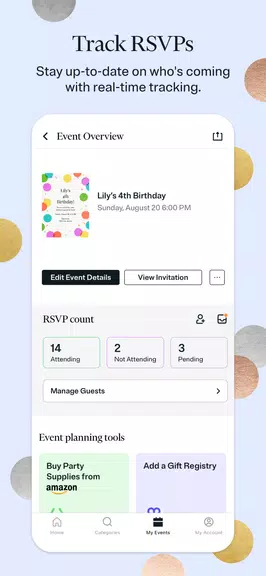 Evite: Email & SMS Invitations Ảnh chụp màn hình 2