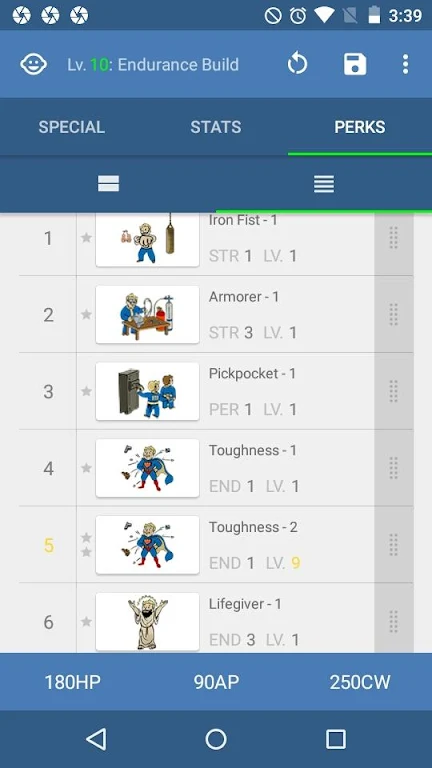 StatMan - FO4 Build Planner Ekran Görüntüsü 3