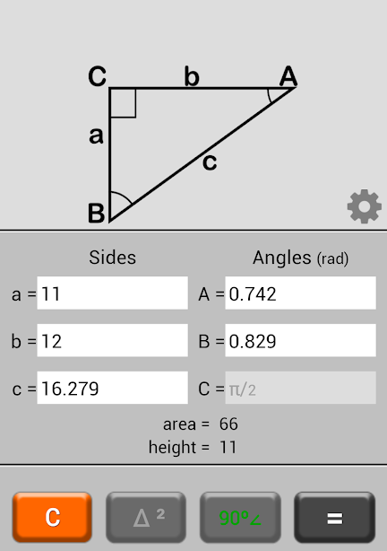 Triangle Calculator 螢幕截圖 1
