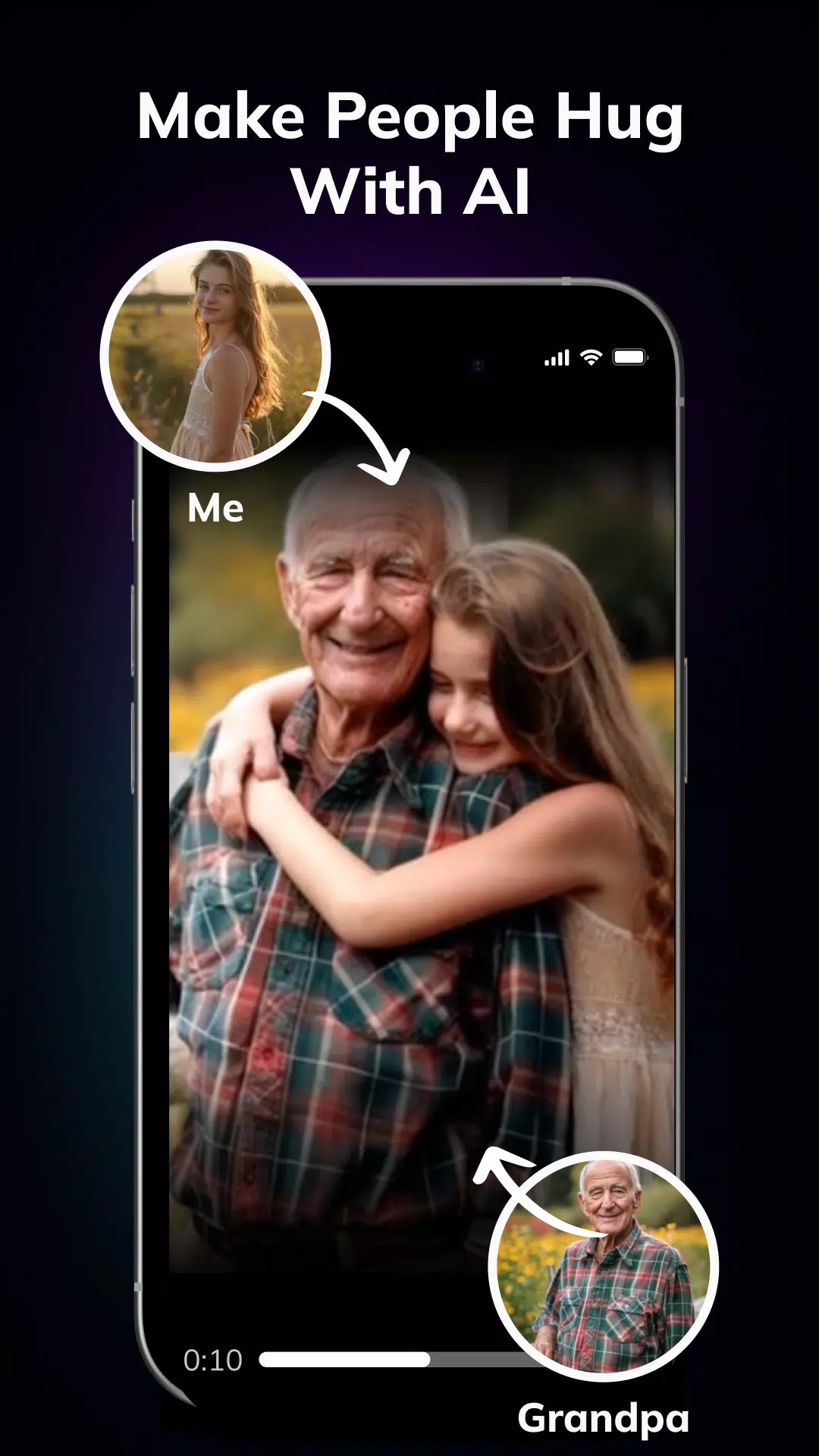 AI Hug Video Maker - Livensa ဖန်သားပြင်ဓာတ်ပုံ 0