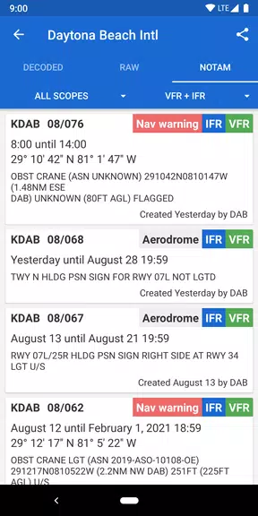 Avia Weather - METAR & TAF スクリーンショット 3