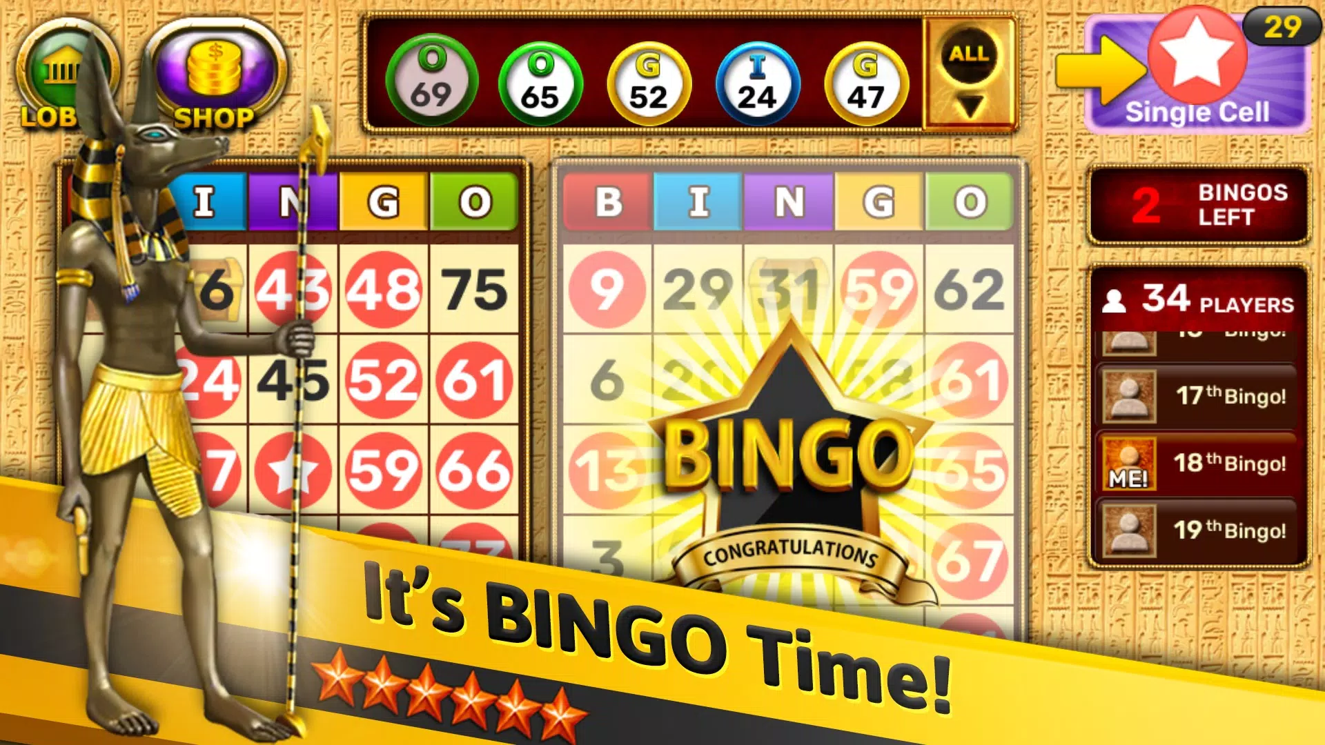 Bingo - Pharaoh's Way Zrzut ekranu 0