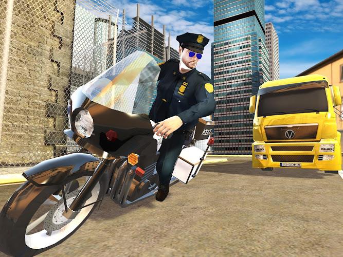 US Police Bike Chase Game Tangkapan skrin 2