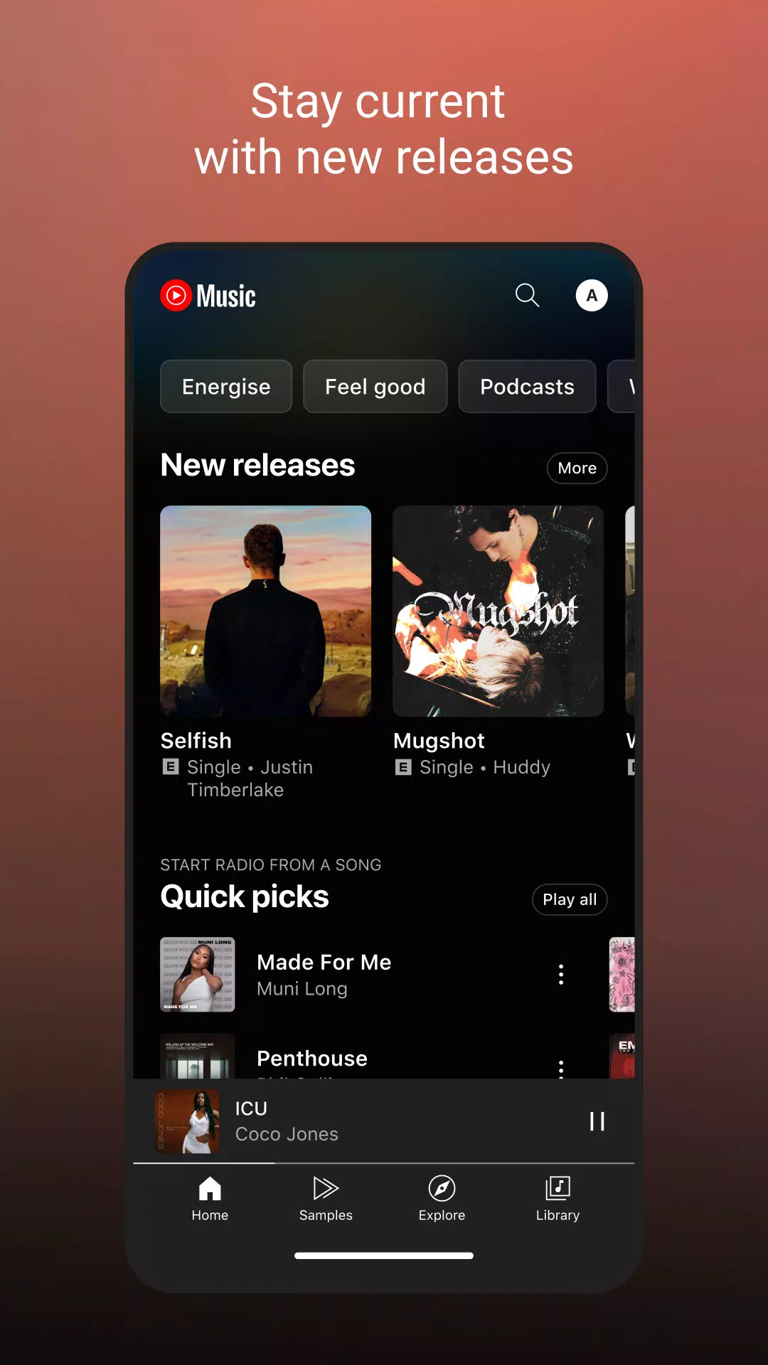 YouTube Music ภาพหน้าจอ 1