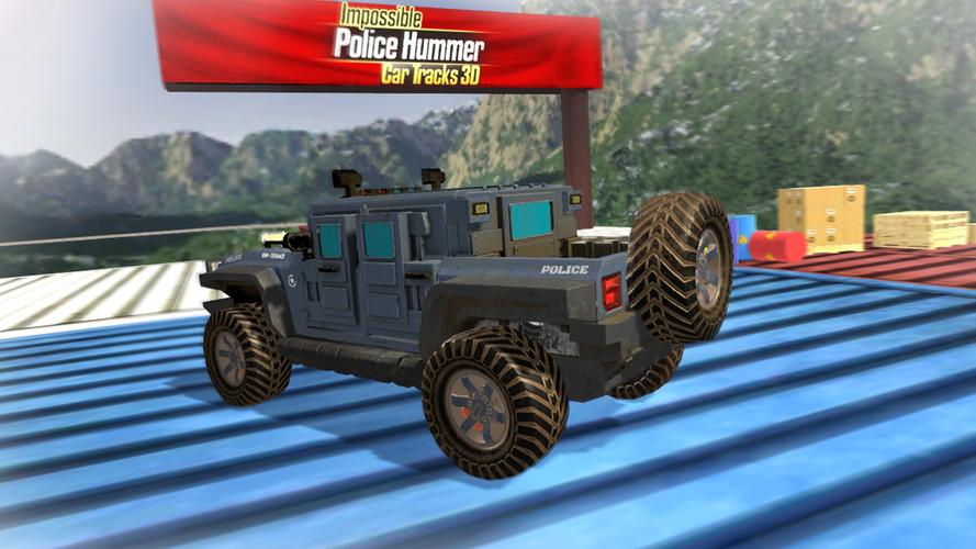 Impossible Ramp Hummer Car 3D Ekran Görüntüsü 2