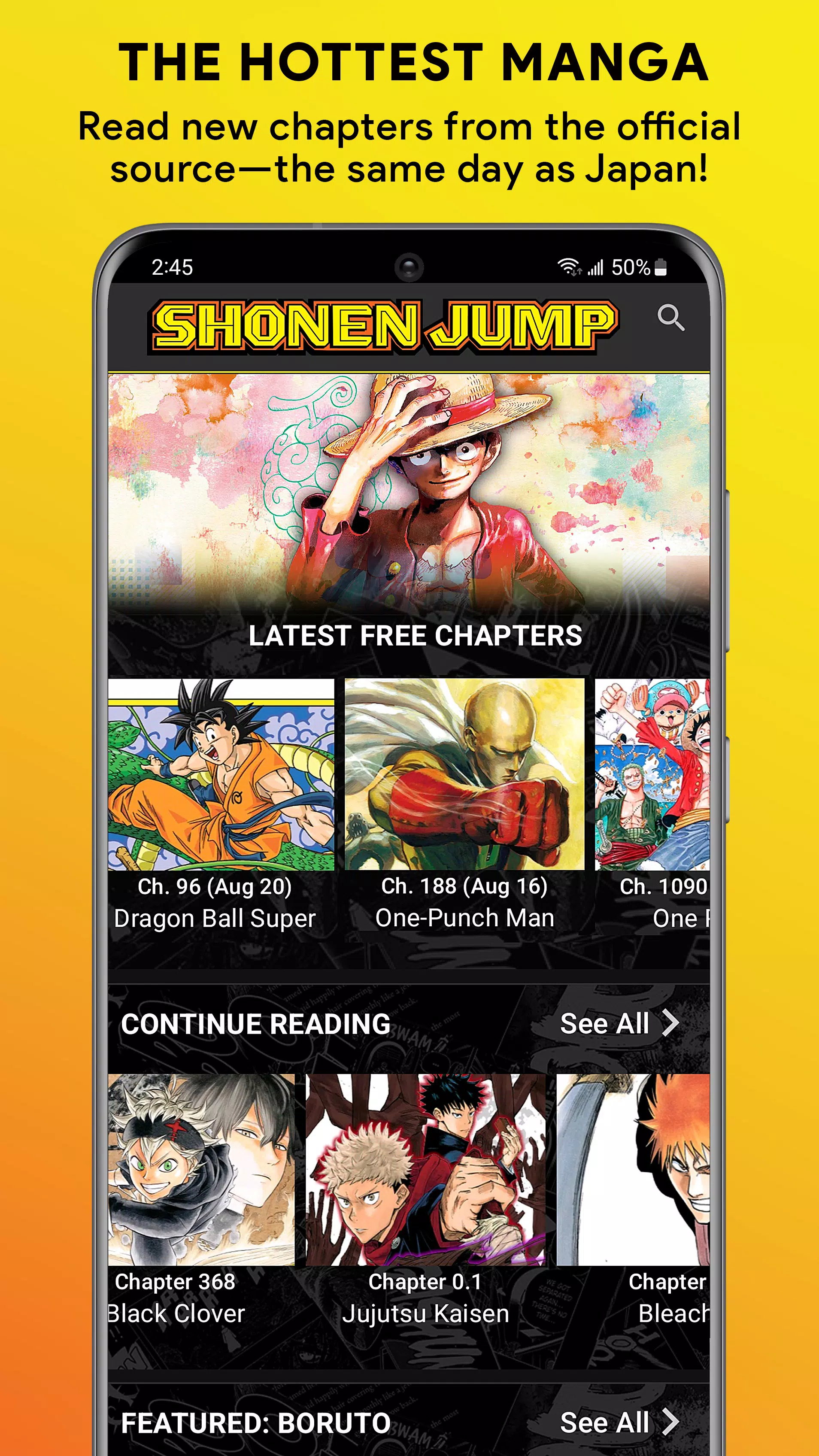 Shonen Jump Ekran Görüntüsü 0