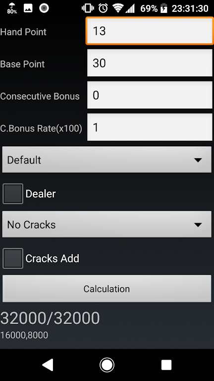 Mahjong Calculator Capture d'écran 1