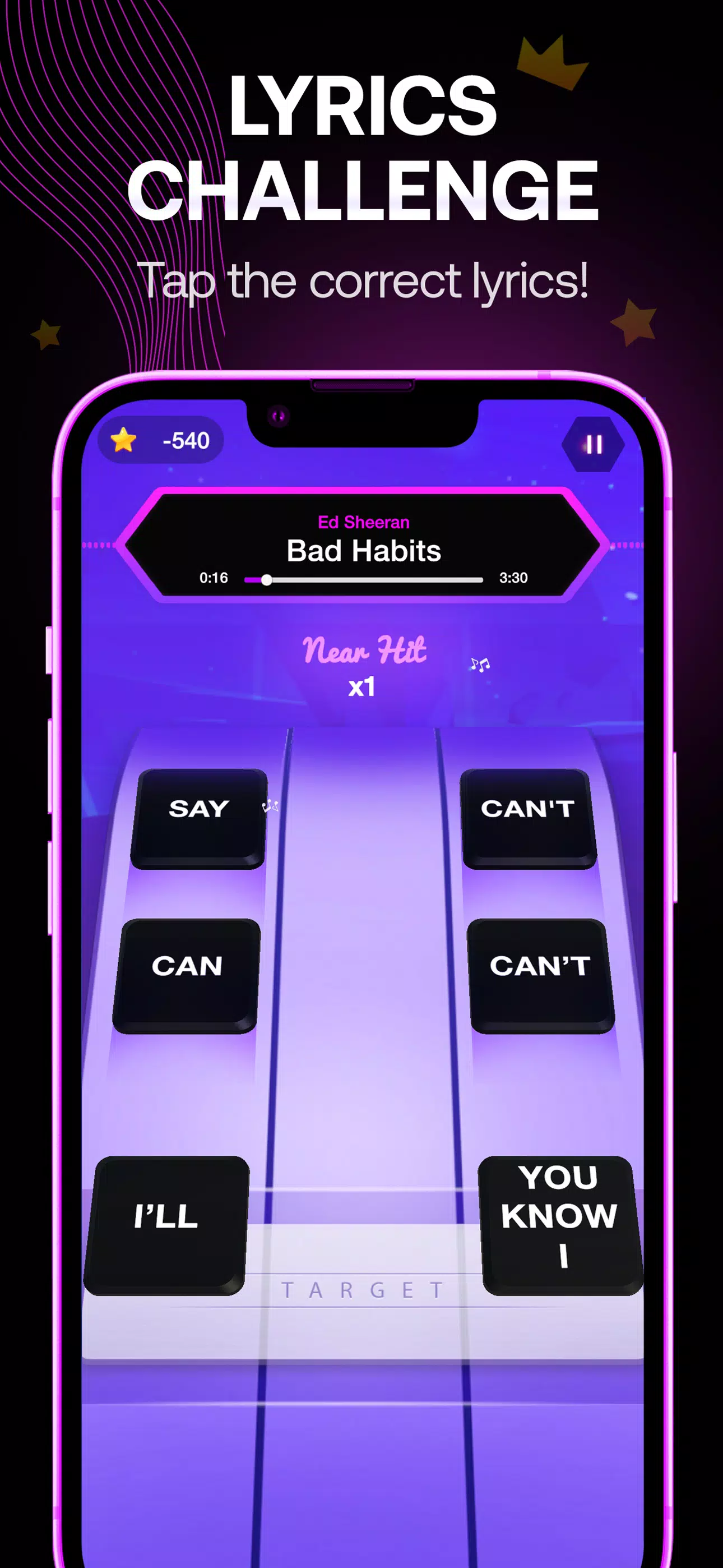 Lyrics Star・Song Lyrics Tiles 스크린샷 1