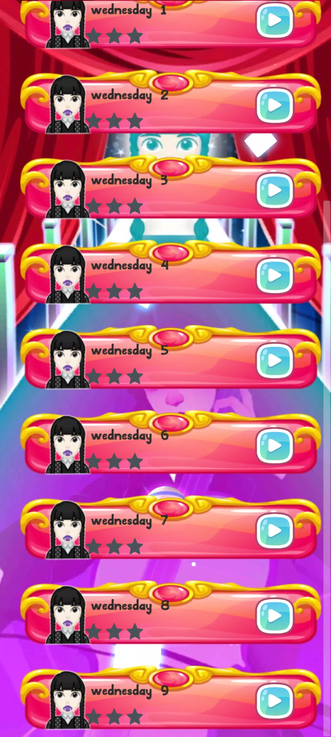 Wednesday Addams tiles piano 螢幕截圖 1