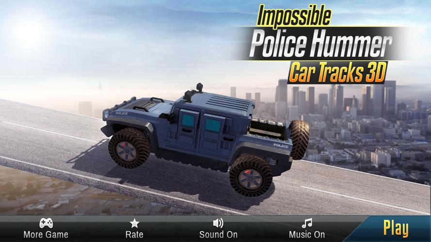 Impossible Ramp Hummer Car 3D Ekran Görüntüsü 0