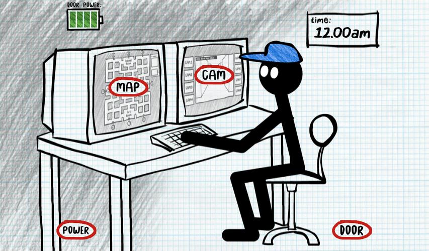 Stickman Five Nights Survival Ekran Görüntüsü 0