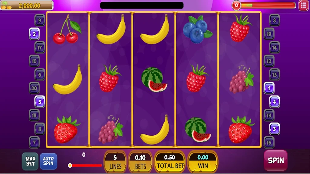 Free Fruits Slot Machine Cherry Luck 螢幕截圖 1
