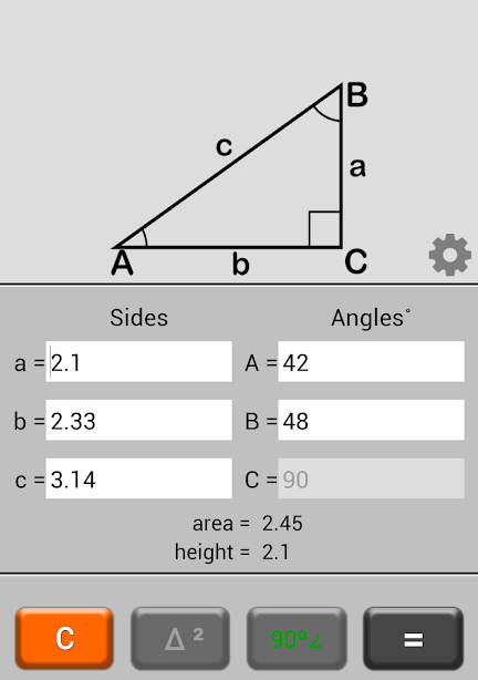 Triangle Calculator 螢幕截圖 2
