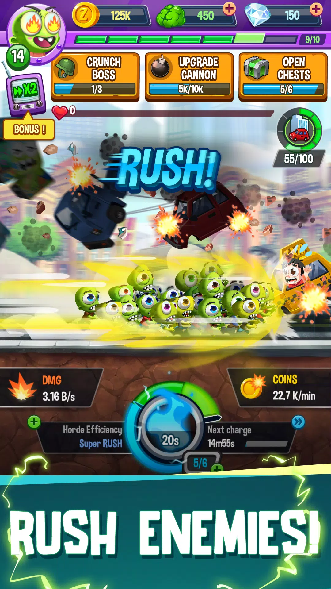 Idle Rush : Zombie Tsunami Ekran Görüntüsü 3