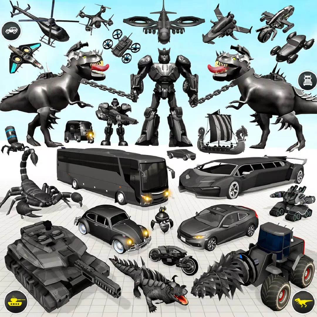 Dino Robot Car Transform Game 螢幕截圖 0