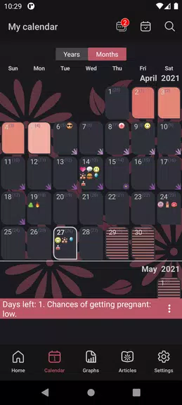 WomanLog Calendario Menstrual Captura de pantalla 2
