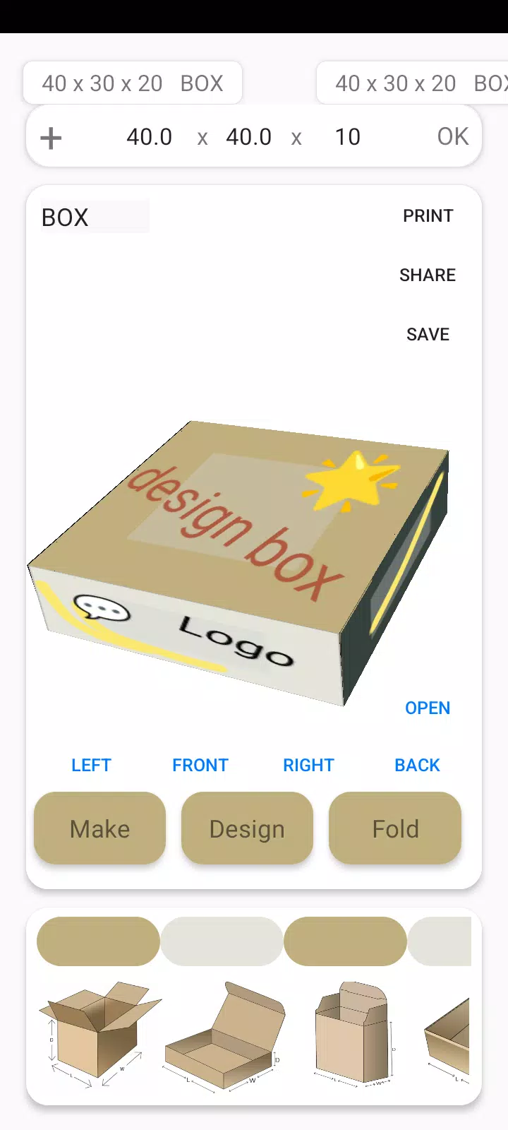Box Maker Template Creator Pro Ekran Görüntüsü 2