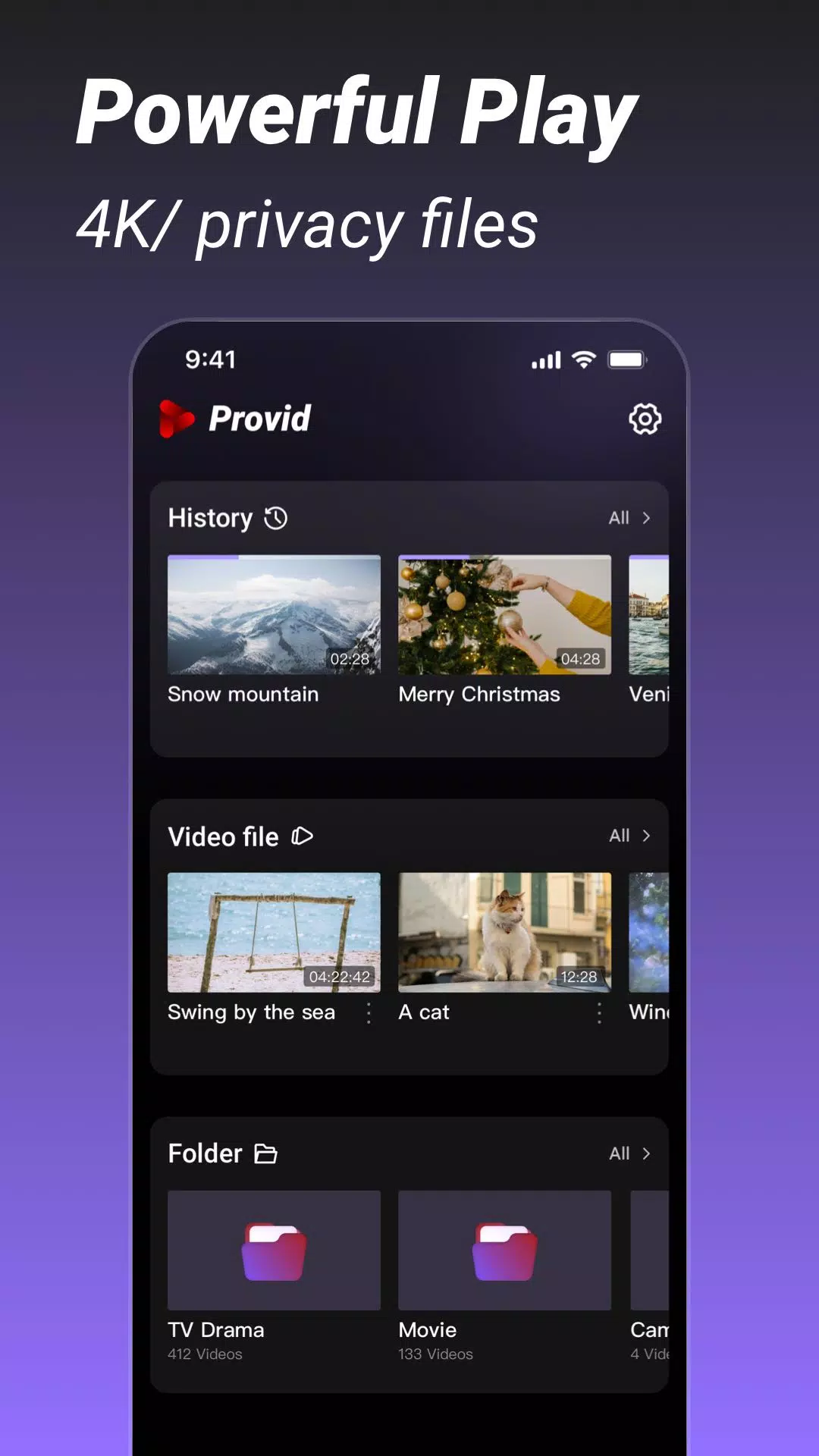 Provid - Video Player ภาพหน้าจอ 1