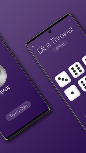 Dice Thrower & Coin Flipper Ekran Görüntüsü 2