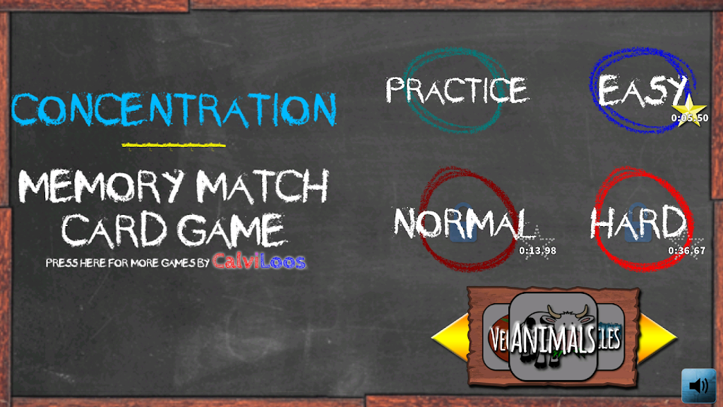 Concentration Memory Match Brain Game 스크린샷 0