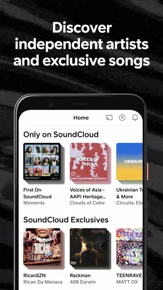 SoundCloud - música e áudio Captura de tela 0
