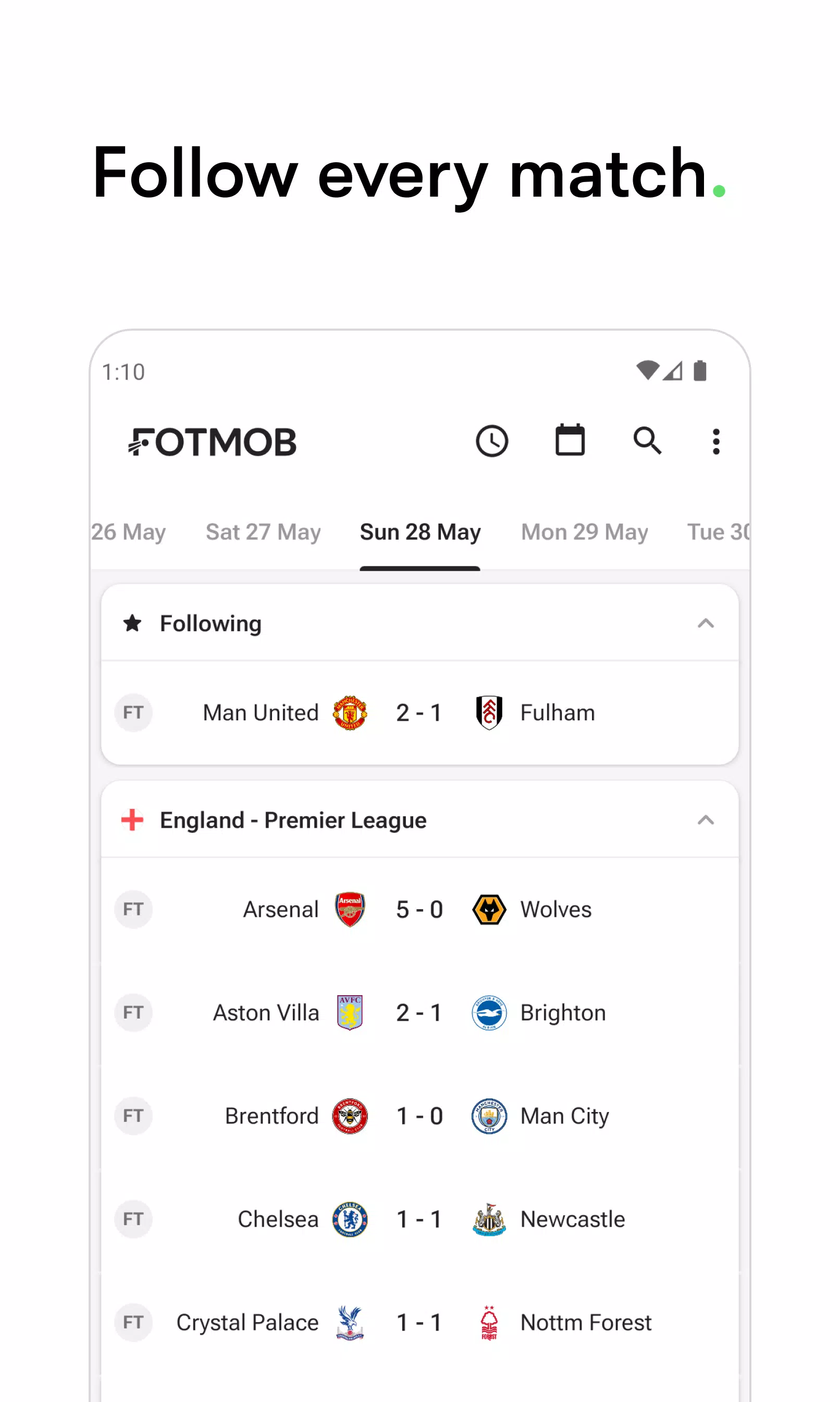 Schermata FotMob 0