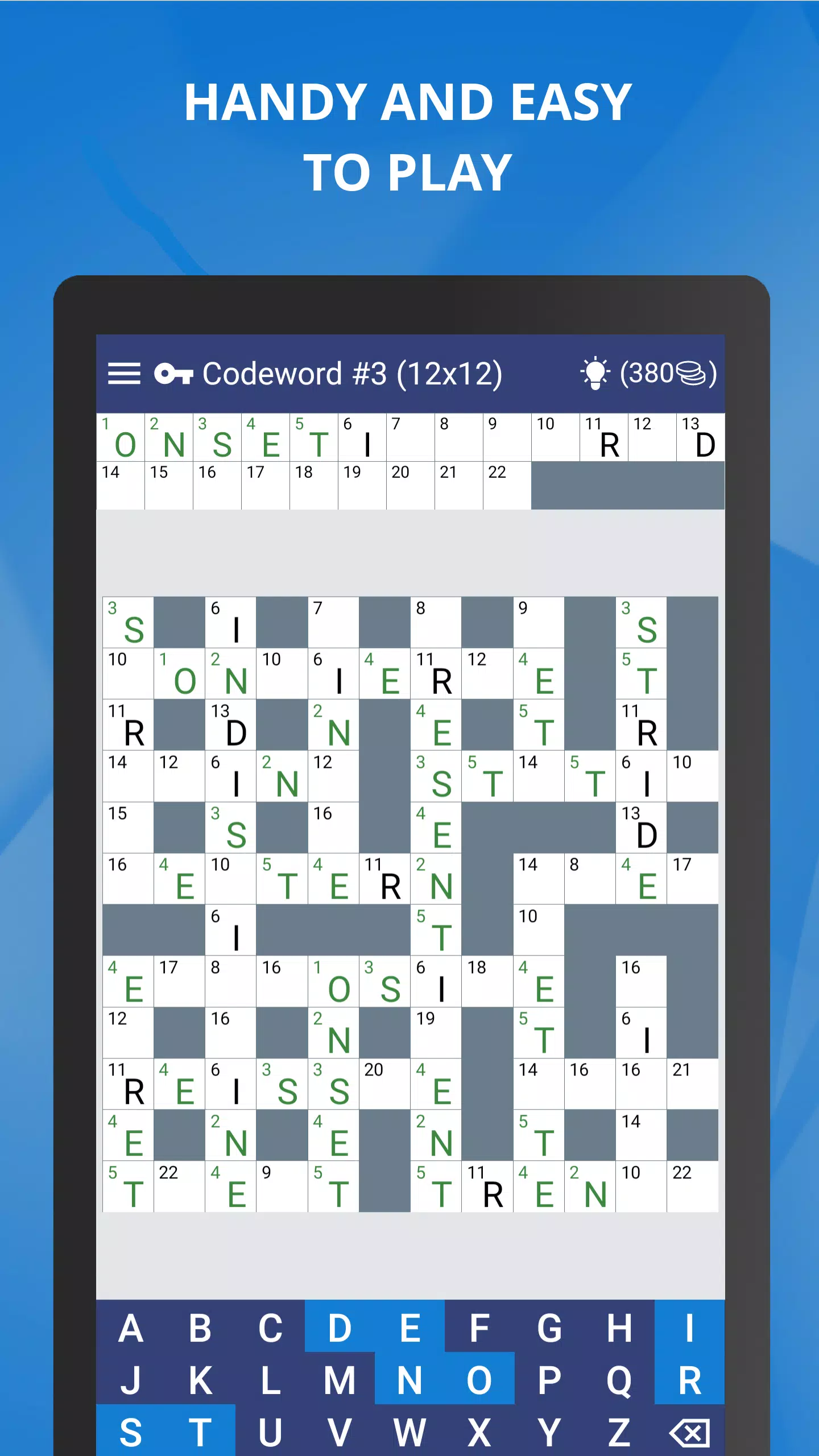 Keywords — Codeword Puzzle 螢幕截圖 0