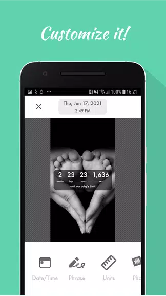 Baby Countdown Widget Tangkapan skrin 1