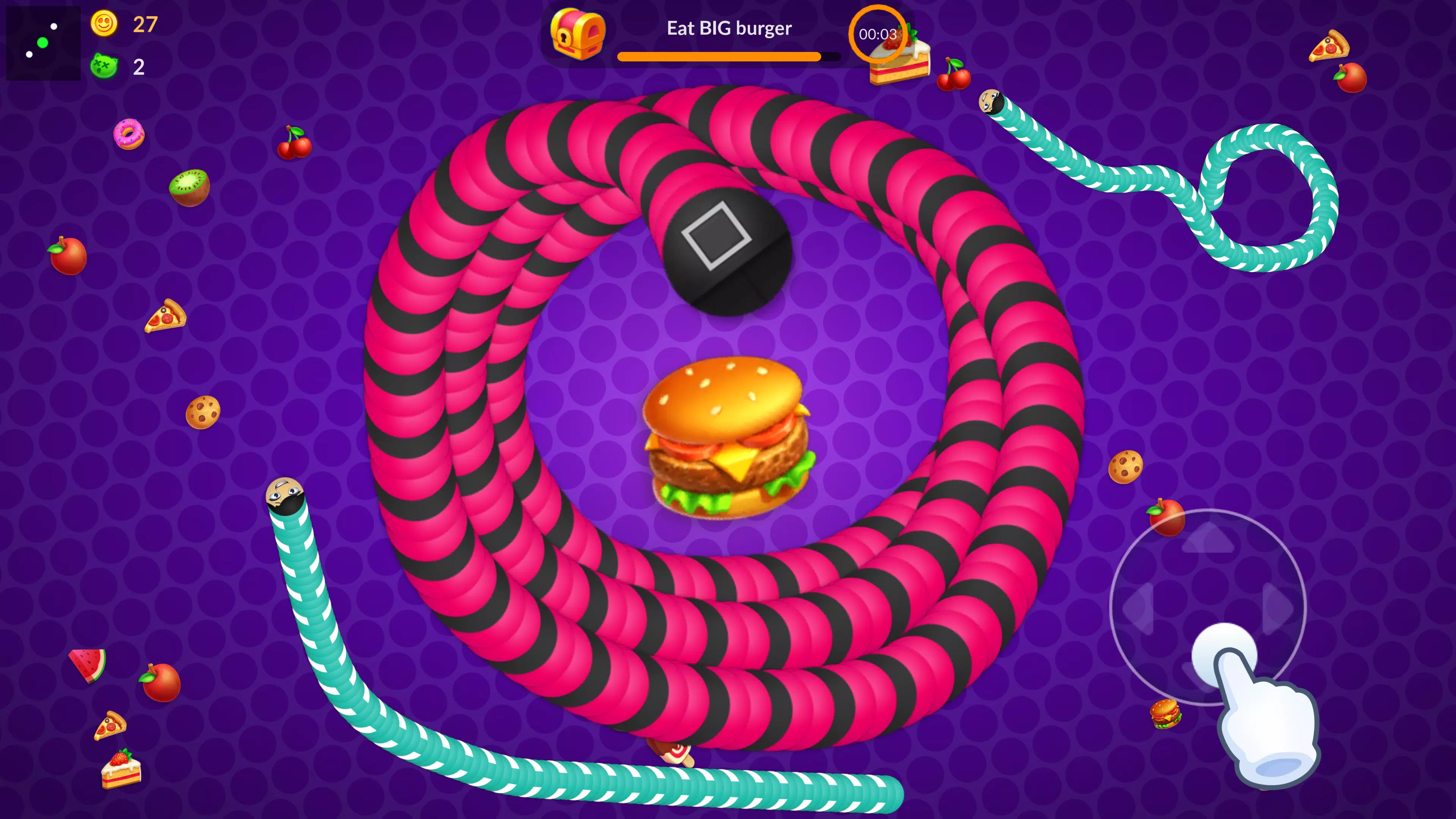 Snake vs Worms: Fun .io Zone Zrzut ekranu 0