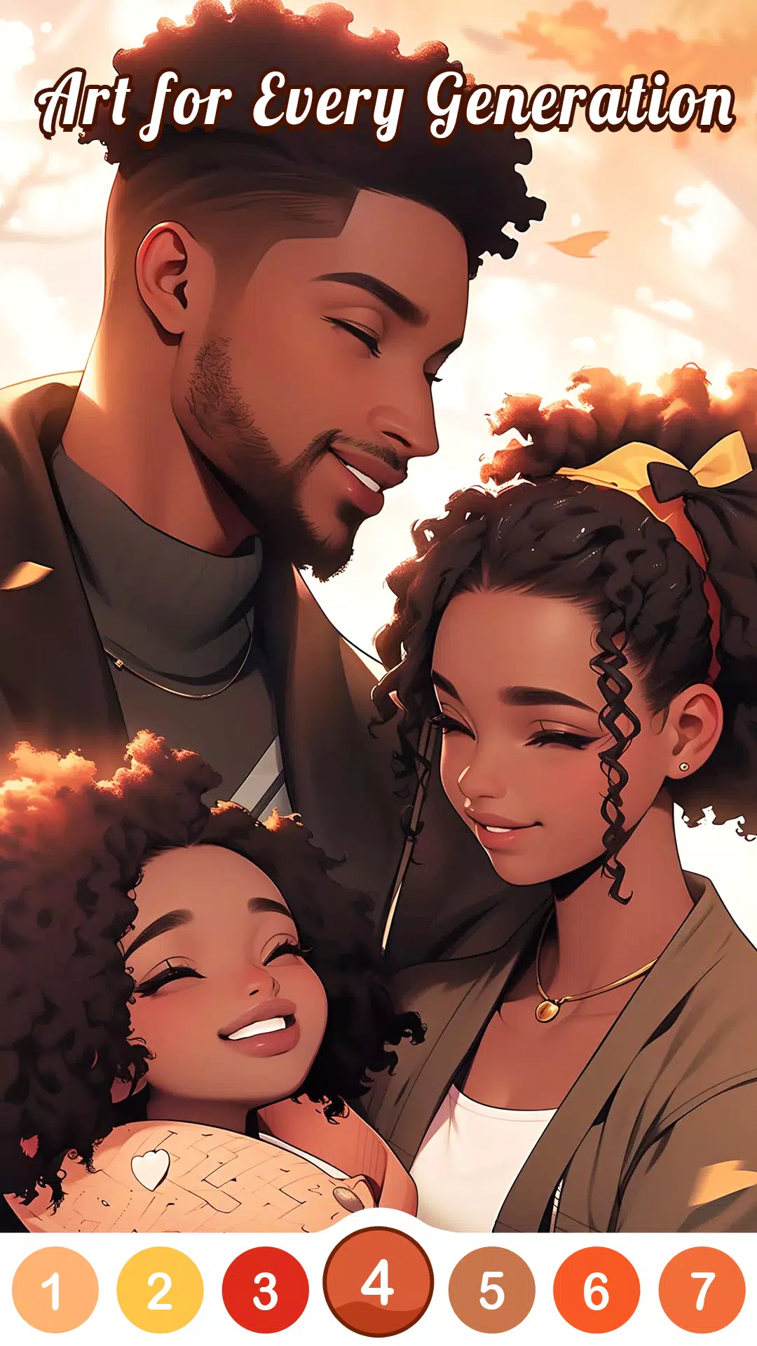 Black Family Coloring Games Ekran Görüntüsü 3