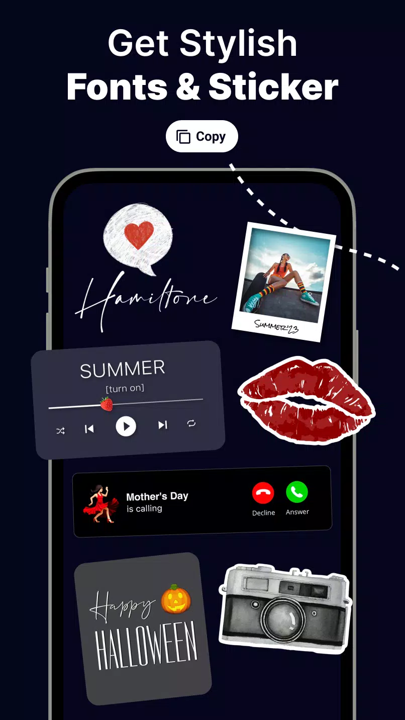 Fonts & Stickers. Add text Schermafbeelding 1