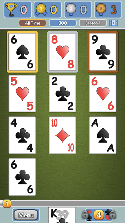 One Stack Solitaire: Free Card Game Captura de tela 2