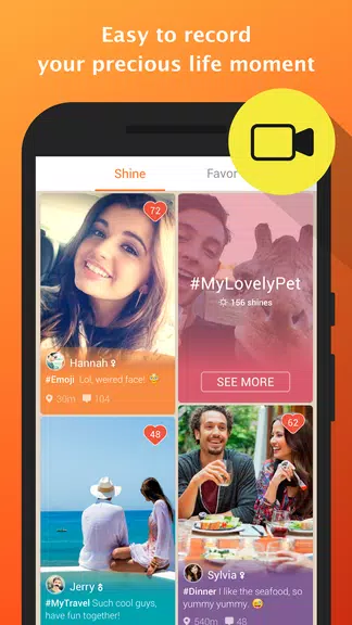 Shine -Selfie,Video,Meet Tangkapan skrin 2