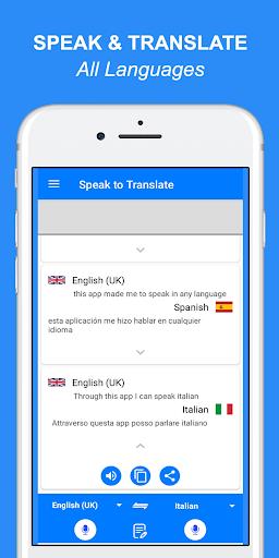 Speak and Translate All languages Voice Translator Ekran Görüntüsü 0