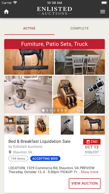 Enlisted Auctions Ảnh chụp màn hình 2