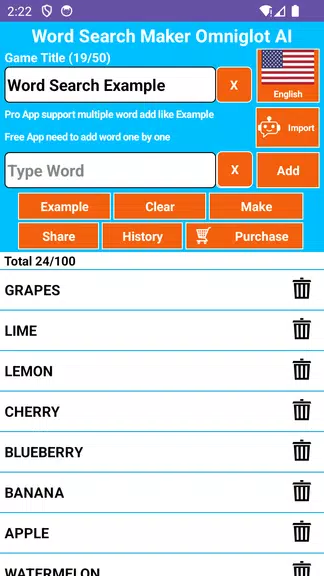 Word Search Maker Omniglot Tangkapan skrin 0