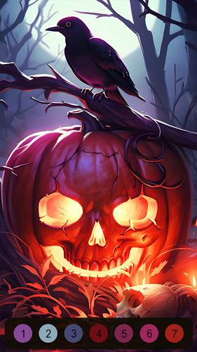 Halloween Witch Coloring Games Ekran Görüntüsü 2