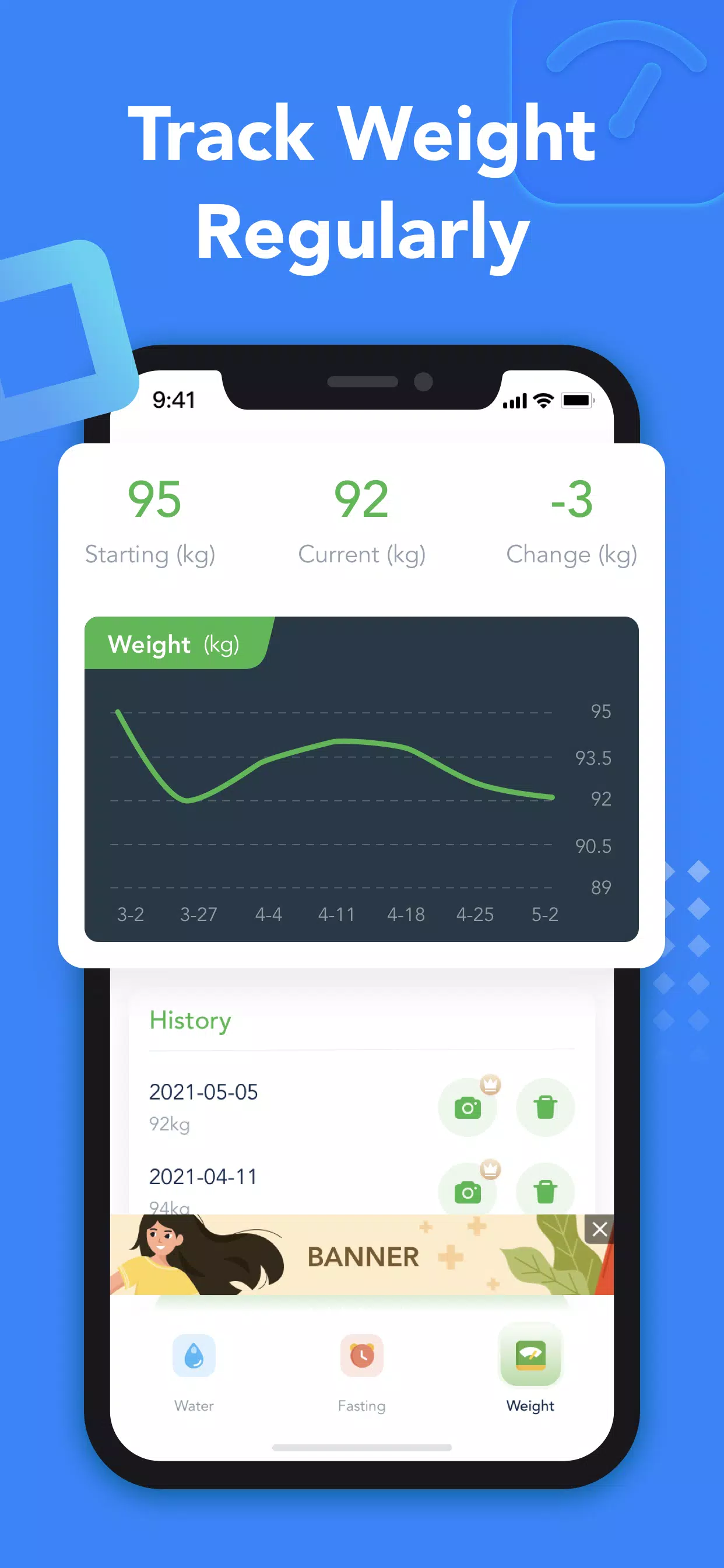 Drink Water & Fasting Tracker Ekran Görüntüsü 2