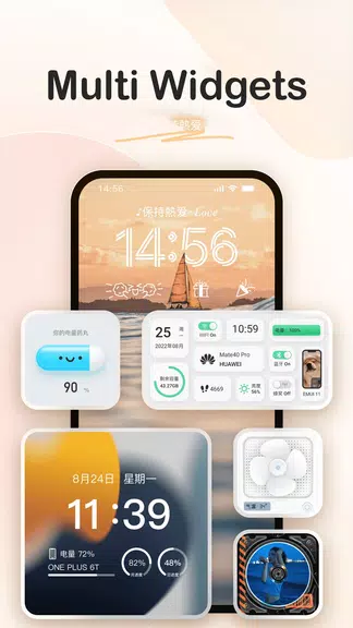 Schermata Widgets Beautiful - Colorful 1
