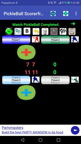 PickleBall Scorer plus online Radio, play music/vi Schermafbeelding 2