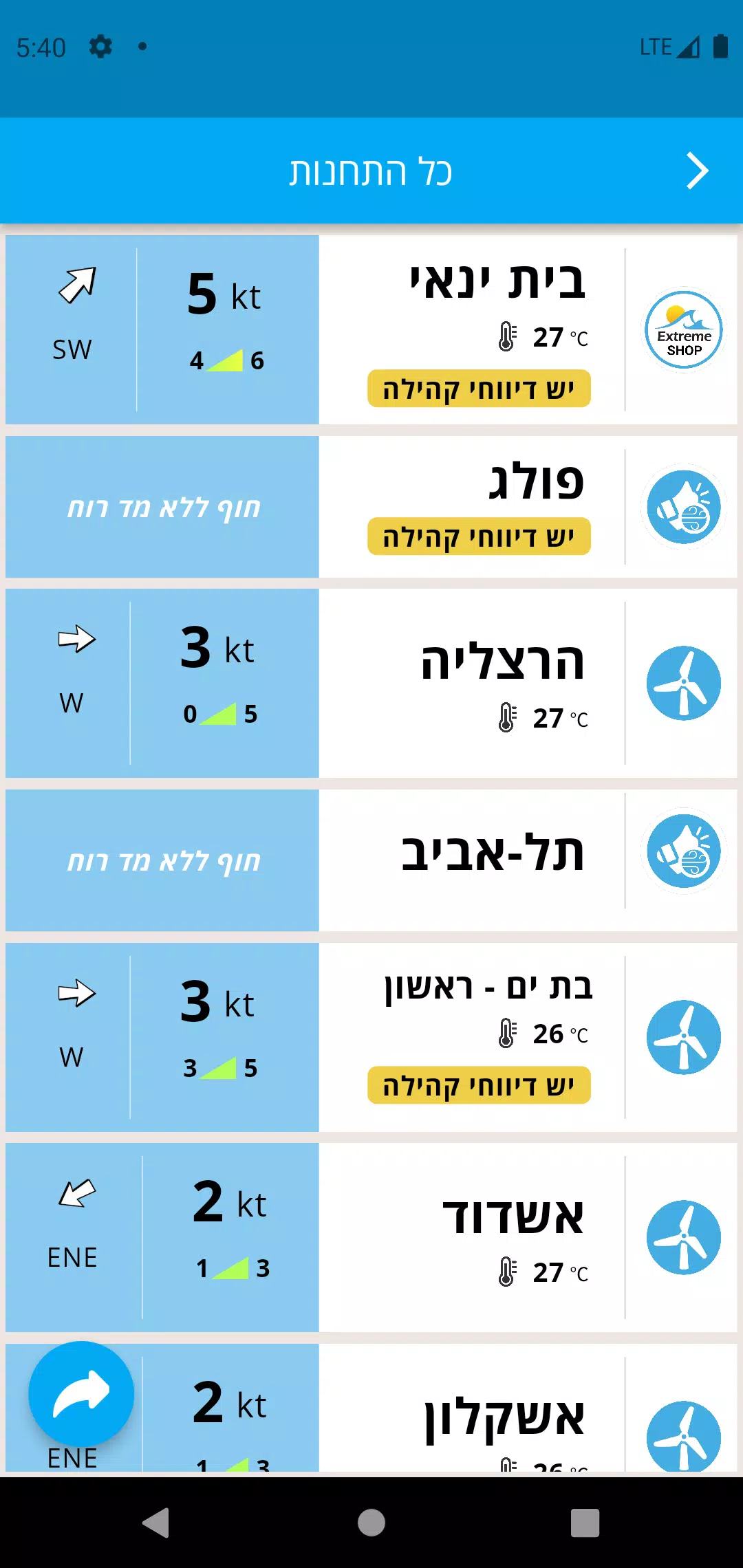 Extreme WindApp Schermafbeelding 1